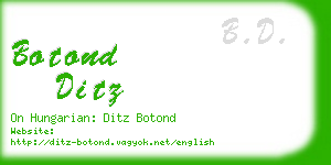 botond ditz business card